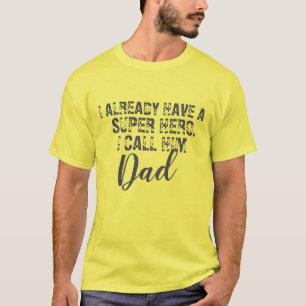 Cool Super Hero Dad Unique Designer T-shirt Design