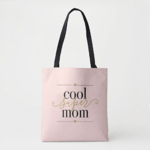 Cool Super Mum Modern Elegant Blush Pink Tote Bag