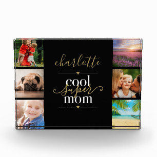 Cool Super Mum Personalised 6 Photo Block