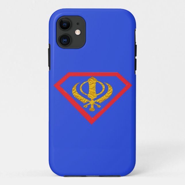 cool super sikh khanda lion sikhism symbol Case-Mate iPhone case (Back)