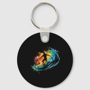 Cool Surfer Boys Graphic Men Surfing  Key Ring