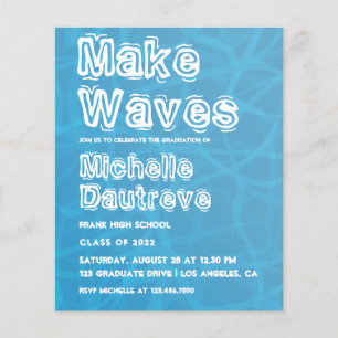 Cool Surfer Graduation Party Photo Flyer