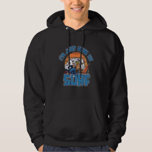 Cool Surfer Sea Waves Surfing Board Sporty Athlete Hoodie