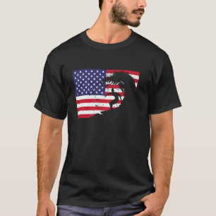 Cool Surfing For Men Women 4th Of July American Fl T-Shirt