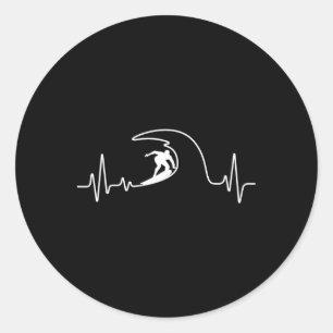 Cool Surfing For Men Women Surfer Surfboard Beach Classic Round Sticker