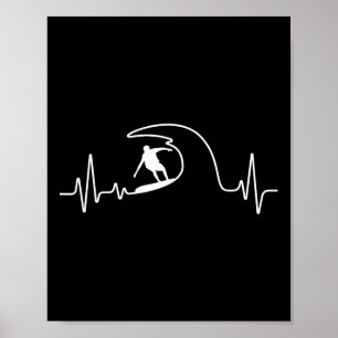 Cool Surfing For Men Women Surfer Surfboard Beach Poster