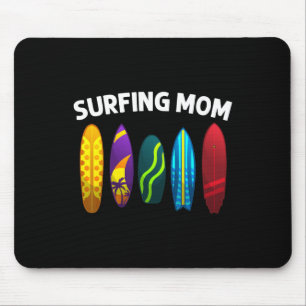 Cool Surfing For Mom Mama Surfer Surfboard Beach S Mouse Pad