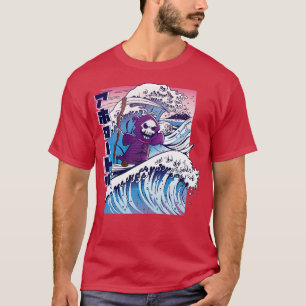 Cool Surfing Grim Reaper Riding a Great Wave T-Shirt