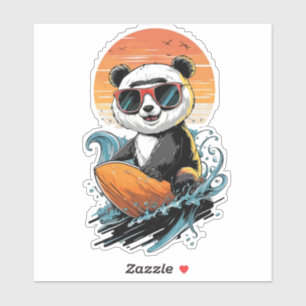 Cool Surfing Panda Bear