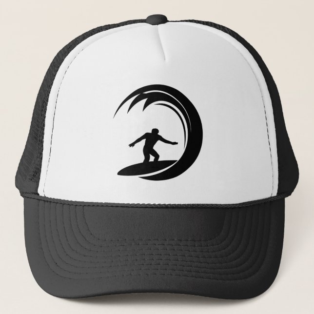 Cool Surfing Trucker Hat (Front)