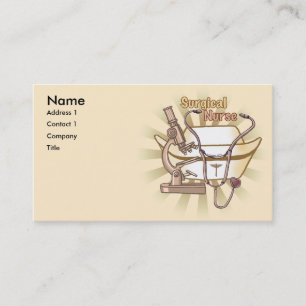 Cool Surgical Nurse  business card