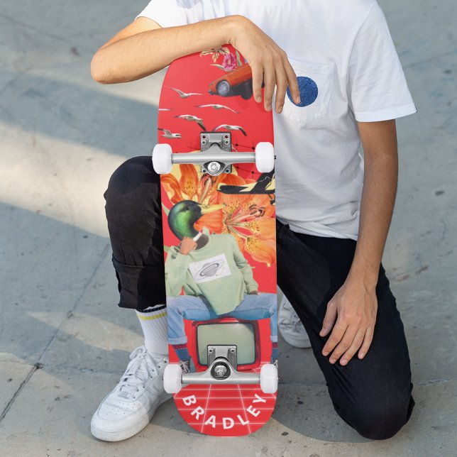 Cool Surreal Funny Unique Custom Personalised Name Skateboard (Creator Uploaded)