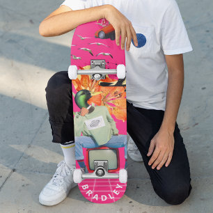Cool Surreal Funny Unique Custom Personalised Name Skateboard