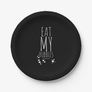 Cool Swimming Eat My Bubbles Swim Funny Swimmer Paper Plate