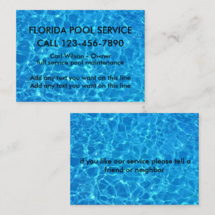 Cool Swimming Pool Service Business Card