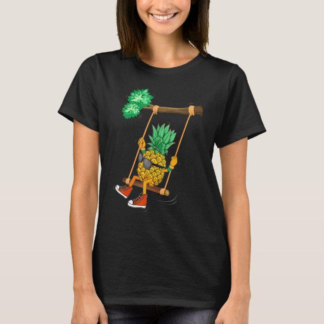 Cool Swinging Pineapple Swinger Pineapple Tropical T-Shirt (Front)