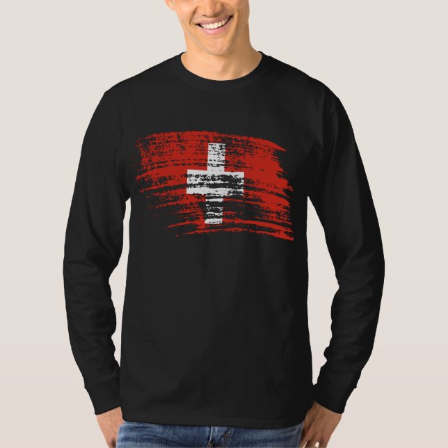 Cool Swiss flag design T-Shirt (Front)