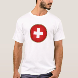Cool Switzerland Flag Seal T-Shirt
