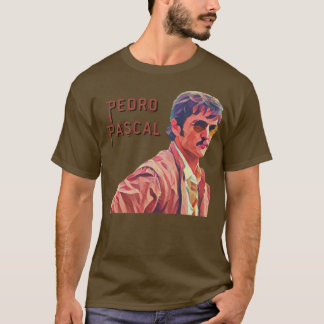 Cool Swooning Pedro Pascal in Vintage Art T-Shirt