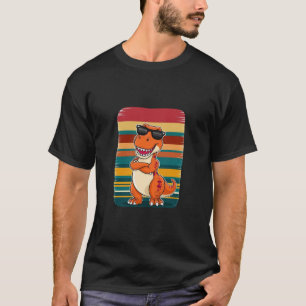Cool T-Rex with Sunglasses Retro Dinosaur T-Shir T-Shirt
