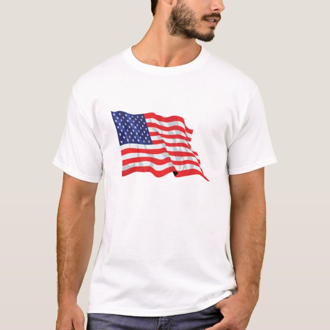 cool t-shirt with author's design american flag (Front)