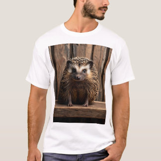 cool t-shirt with author's design beautiful hedgeh