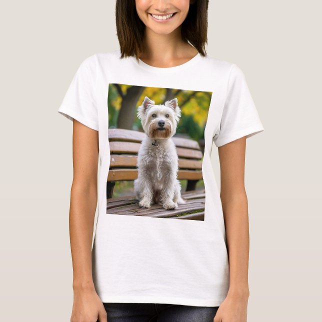 cool t-shirt with author's design dog (Front)