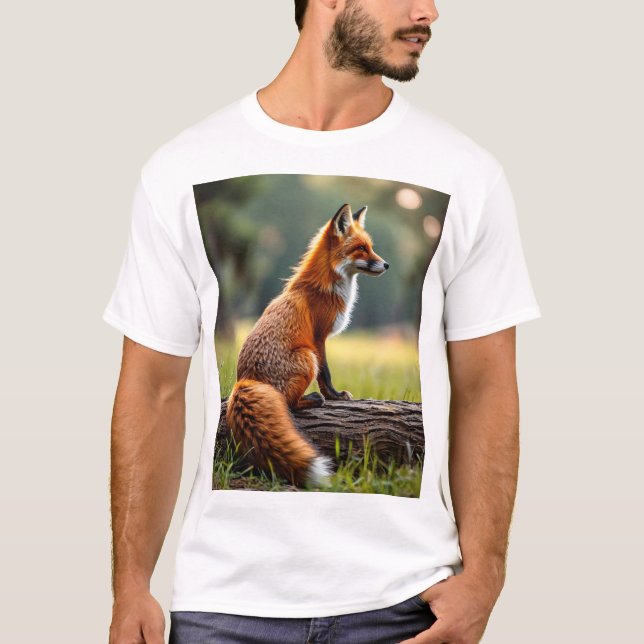 cool t-shirt with original fox design (Front)
