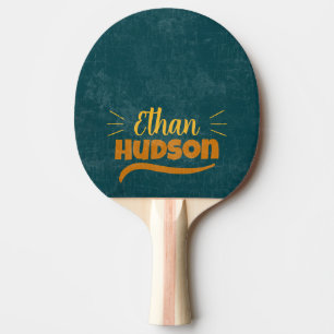 Cool Table Tennis Player Name Logo Ping Pong Paddle