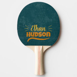 Cool Table Tennis Player Name Logo Ping Pong Paddle