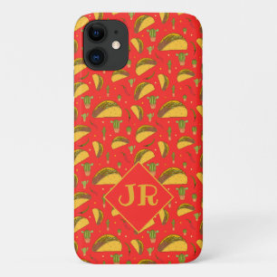 Cool Tacos Tortilla and Chillies Mexican Pattern Case-Mate iPhone Case