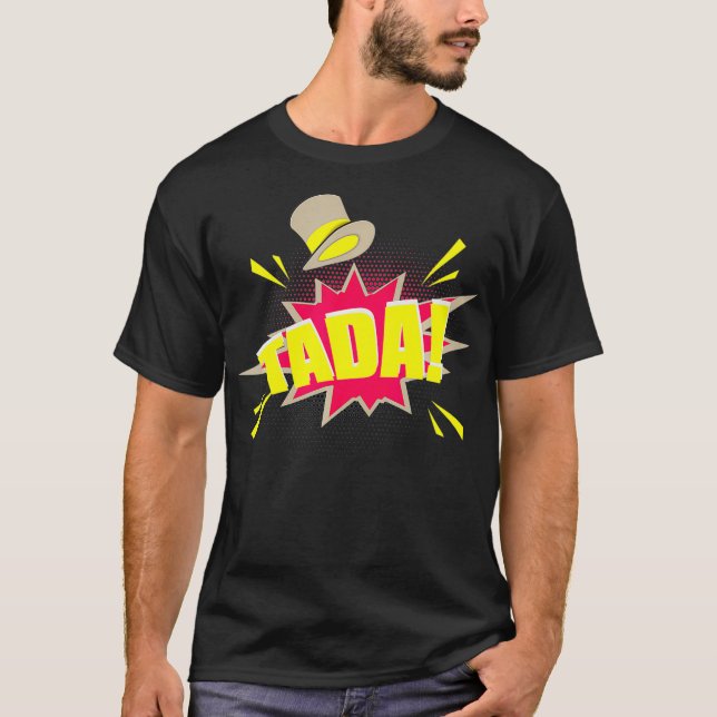 Cool Tada Magic Trick Comic Style Magicians gift  T-Shirt (Front)