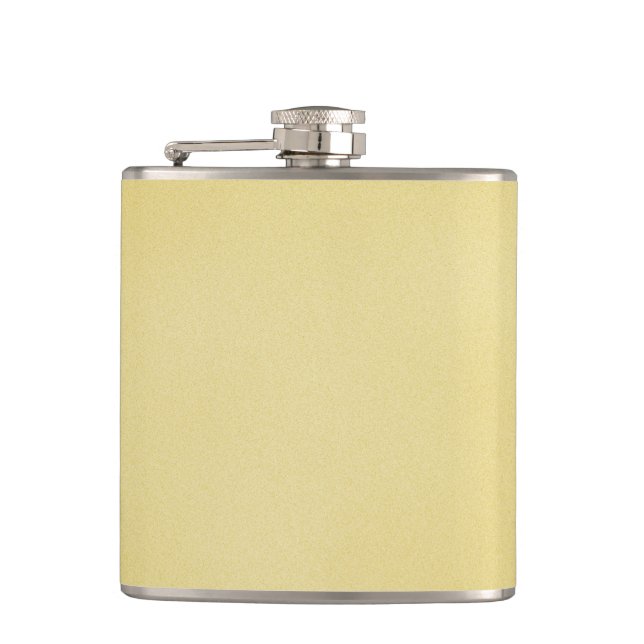 Cool Tan Grainy Look Hip Flask (Front)