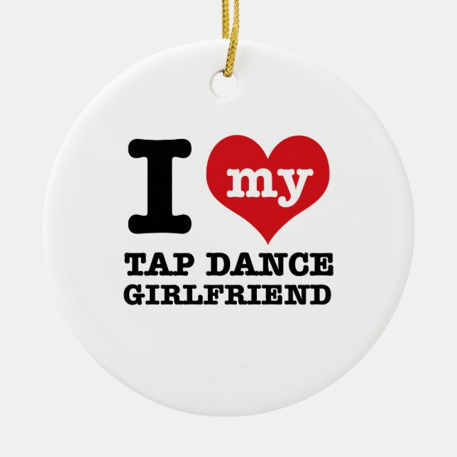 Cool Tap dance designs Ceramic Tree Decoration (Front)