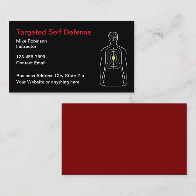 Cool Target Practice Range Business Cards New (Front/Back)