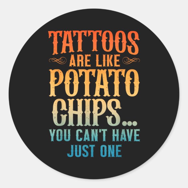 Cool Tattoo Artist Art For Men Women Tattooist Tat Classic Round Sticker (Front)