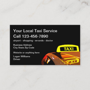 Cool Taxi Light Business Cards