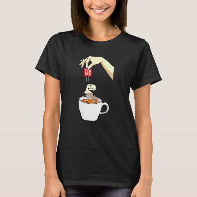 Cool Tea Addict Tea Rex T-Shirt (Front)