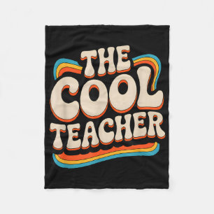 Cool teacher retro vintage style school staff fleece blanket