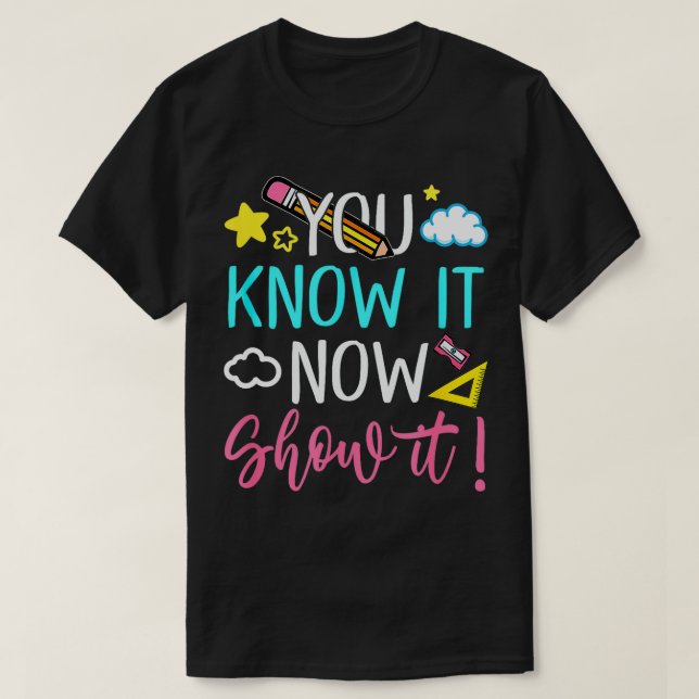 Cool Teacher Testing For Men Women Test Day Math S T-Shirt (Design Front)