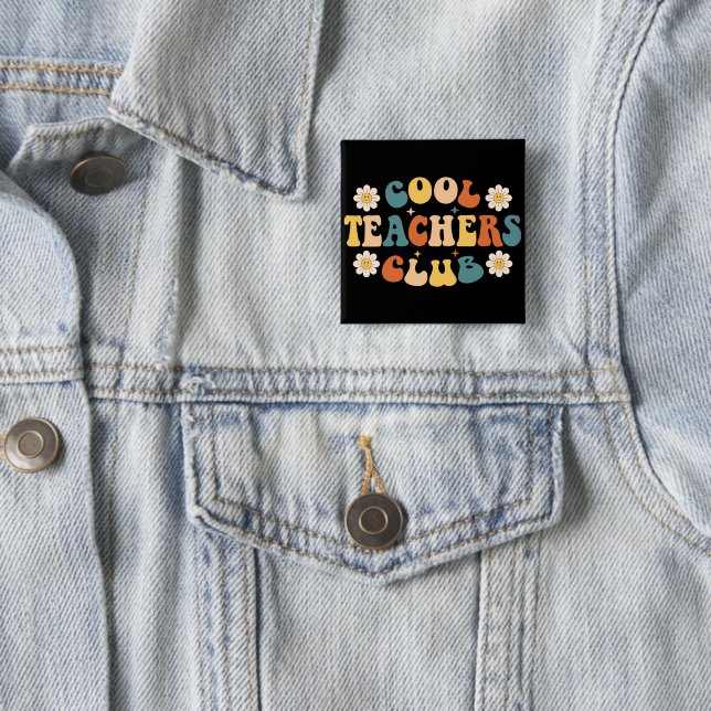 Cool Teachers Club 15 Cm Square Badge (In Situ)