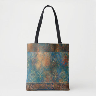 Cool Teal Cooper Patina Turquoise  Tote Bag