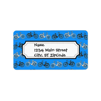 Cool Teal Turquoise Blue Vintage Bicycles Bikes Label