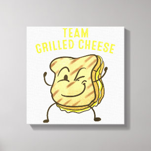 Cool Team Grilled Cheese Gift Funny Squad Toasted Canvas Print