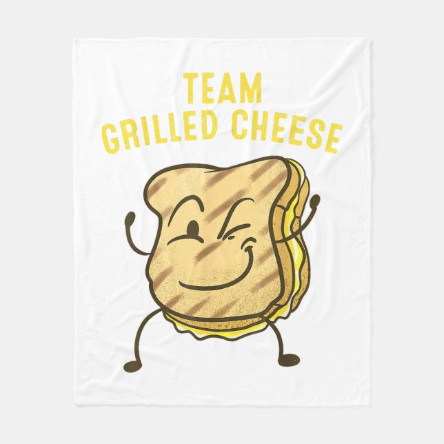Cool Team Grilled Cheese Gift Funny Squad Toasted  Fleece Blanket (Front)
