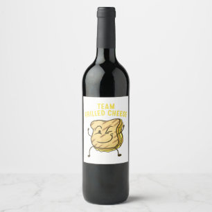 Cool Team Grilled Cheese Gift Funny Squad Toasted  Wine Label