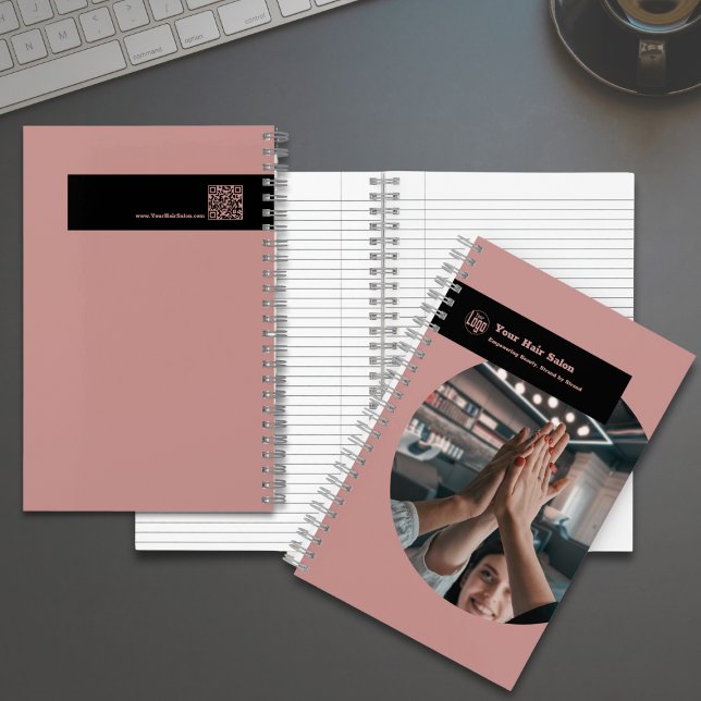 Cool Team Image Hair Stylist Logo Motto Notebook (Cool Team Image Hair Stylist Logo Motto Notebook with Logo)