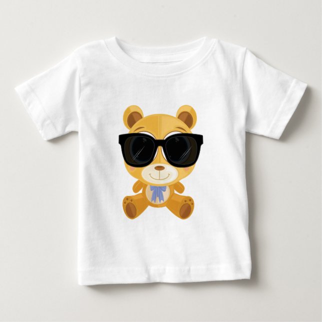 Cool Teddy Bear  Baby T-Shirt (Front)