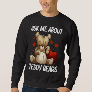 Cool Teddy Bear for Men Women Plush Stuffed Toy A Sweatshirt