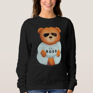 Cool Teddy Bear With Sunglasses Teddy The Boss Bos Sweatshirt